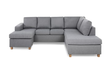 Crazy 4-sits Högervänd U-formad Large Soffa med Divan och Schäslong i Tyg