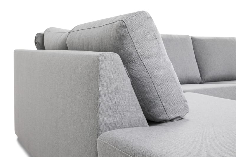 Crazy 4-sits Vänstervänd U-formad Large Soffa med Divan och Schäslong i Tyg - Grå - Products - Möbler - Soffa - U-soffa
