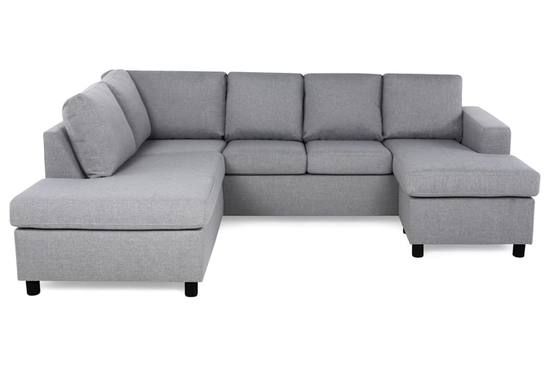 Crazy 4-sits Vänstervänd U-formad Large Soffa med Divan och Schäslong i Tyg - Grå - Products - Möbler - Soffa - U-soffa