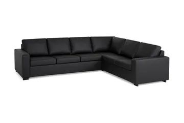 Crazy 5-sits Vändbar L-formad Large Hörnsoffa i Konstläder - Svart - Products - Möbler - Soffa - Divansoffa & schäslongsoffa