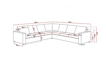 Crazy 6-sits Vändbar L-formad X-Large Hörnsoffa i Tyg - Blå - Products - Möbler - Soffa - Hörnsoffa