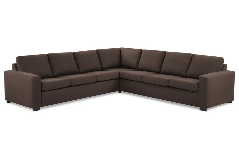 Crazy 6-sits Vändbar L-formad X-Large Hörnsoffa i Tyg - Brun - Products - Möbler - Soffa - Hörnsoffa