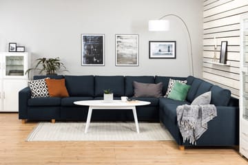 Crazy 7-sits Vändbar L-formad XX-Large Hörnsoffa i Tyg - Blå - Products - Möbler - Soffa - Hörnsoffa