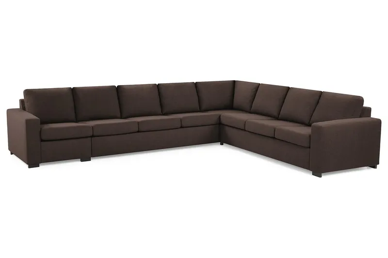 Crazy 7-sits Vändbar L-formad XX-Large Hörnsoffa i Tyg - Brun - Products - Möbler - Soffa - Hörnsoffa