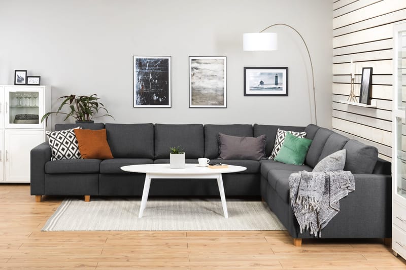 Crazy 7-sits Vändbar L-formad XX-Large Hörnsoffa i Tyg - Mörkgrå - Products - Möbler - Soffa - Hörnsoffa