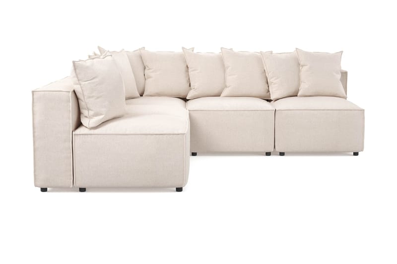 Cubo 5-sits L-formad Djup Modulhörnsoffa i Tyg - Beige - Products - Möbler - Soffa - Hörnsoffa
