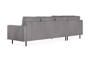 Peppe 4-sits Vänstervänd L-formad Schäslongsoffa i Manchester - Mörkgrå - Products - Möbler - Soffa - Divansoffa & schäslongsoffa - 4 sits soffa med divan