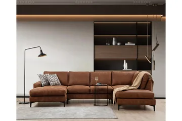 Svanabyn Soffa m. Divan och Schäslong 4-sits - Brun - Products - Möbler - Soffa - Divansoffa & schäslongsoffa - 4 sits soffa med divan