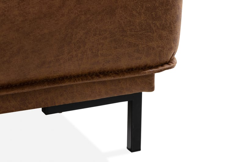 Akron 2-sits Soffa med Divan Höger Bondedläder - Brun - Products - Möbler - Soffa - Divansoffa & schäslongsoffa - 2 sits soffa med divan