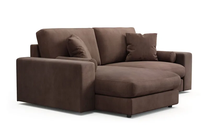 Arken Lyx 3-sits Vändbar L-formad Djup Divansoffa i Manchester - Brun - Products - Möbler - Soffa - Divansoffa & schäslongsoffa - 3 sits soffa med divan