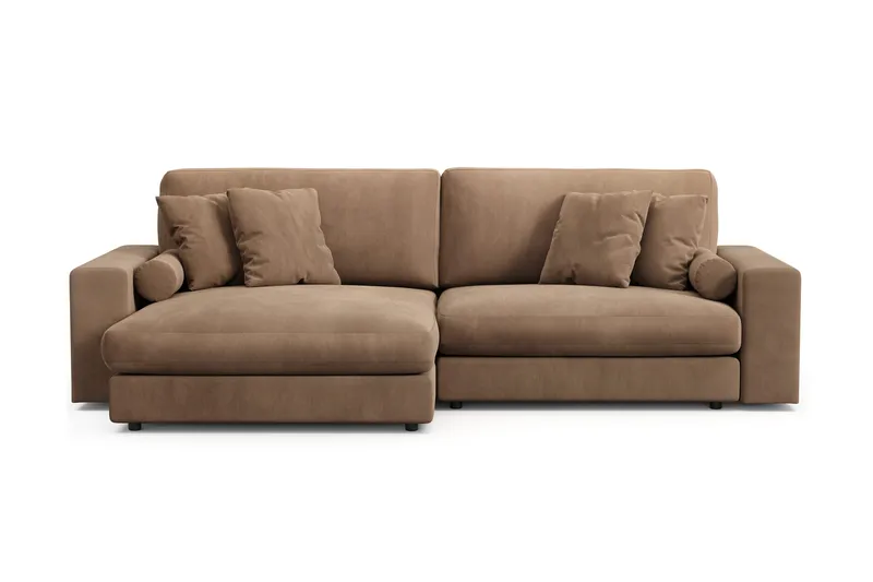 Arken Lyx 4-sits Vändbar L-formad Djup Divansoffa i Manchester - Brun - Products - Möbler - Soffa - Divansoffa & schäslongsoffa - 4 sits soffa med divan