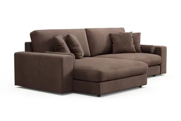 Arken Lyx 4-sits Vändbar L-formad Djup Divansoffa i Manchester - Brun - Products - Möbler - Soffa - Divansoffa & schäslongsoffa - 4 sits soffa med divan
