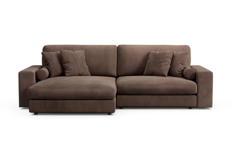 Arken Lyx 4-sits Vändbar L-formad Djup Divansoffa i Manchester - Brun - Products - Möbler - Soffa - Divansoffa & schäslongsoffa - 4 sits soffa med divan