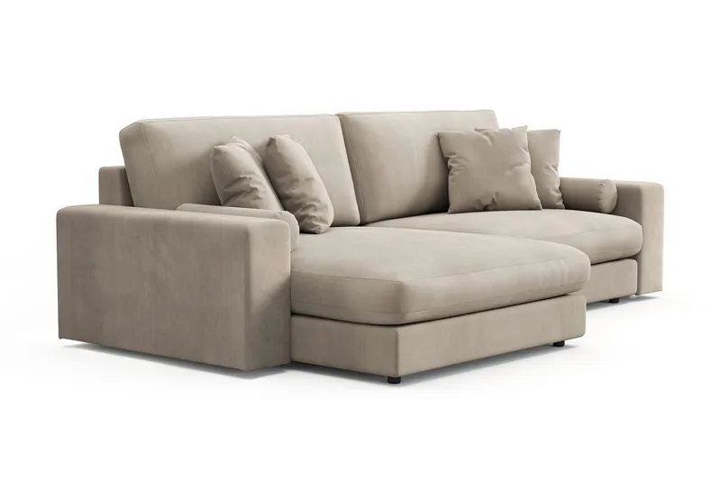Arken Lyx 4-sits Vändbar L-formad Djup Divansoffa i Manchester - Greige - Products - Möbler - Soffa - Divansoffa & schäslongsoffa - 4 sits soffa med divan