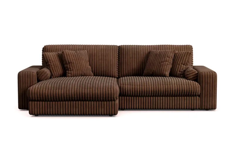 Arken Lyx 4-sits Vändbar L-formad Djup Divansoffa i Manchester - Mörkbrun - Products - Möbler - Soffa - Divansoffa & schäslongsoffa - 4 sits soffa med divan