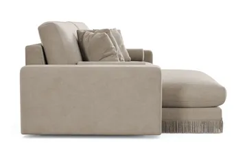 Arken Lyx 4-sits Vändbar L-formad Djup Divansoffa i Sammet - Beige - Products - Möbler - Soffa - Divansoffa & schäslongsoffa - 4 sits soffa med divan