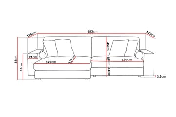 Arken Lyx 4-sits Vändbar L-formad Djup Divansoffa i Sammet - Mörkgrå - Products - Möbler - Soffa - Divansoffa & schäslongsoffa - 4 sits soffa med divan