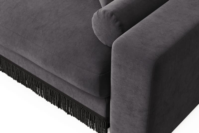 Arken Lyx 4-sits Vändbar L-formad Djup Divansoffa i Sammet - Mörkgrå - Products - Möbler - Soffa - Divansoffa & schäslongsoffa - 4 sits soffa med divan