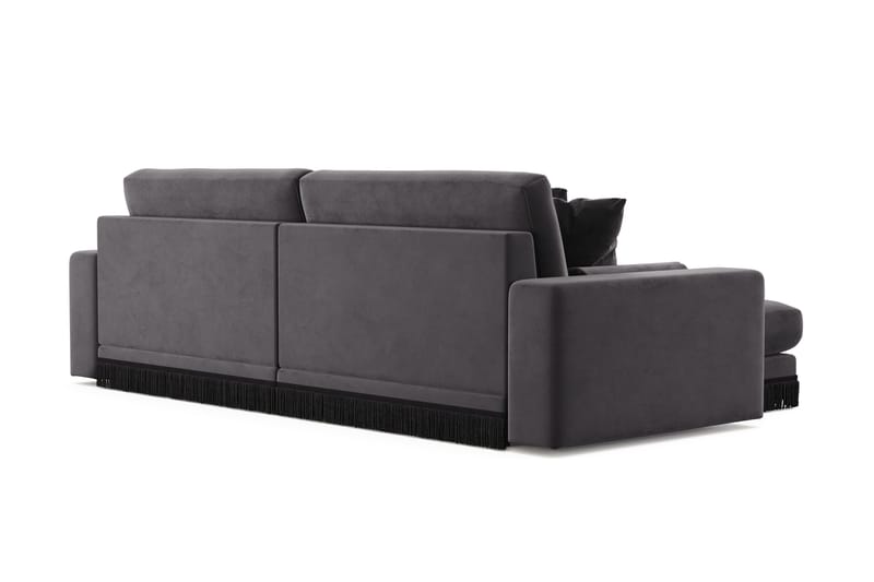 Arken Lyx 4-sits Vändbar L-formad Djup Divansoffa i Sammet - Mörkgrå - Products - Möbler - Soffa - Divansoffa & schäslongsoffa - 4 sits soffa med divan