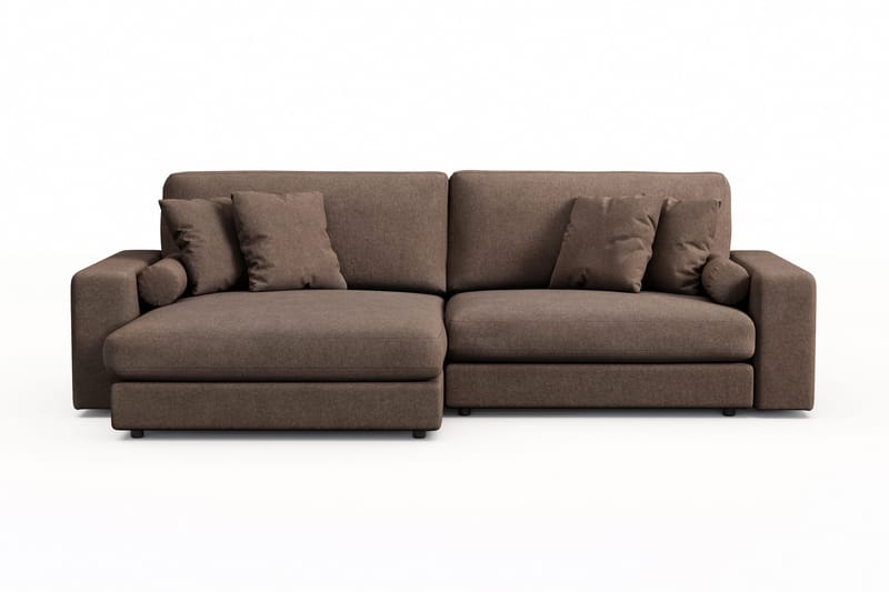 Arken Lyx 4-sits Vändbar L-formad Djup Divansoffa i Tyg - Brun - Products - Möbler - Soffa - Divansoffa & schäslongsoffa - 4 sits soffa med divan