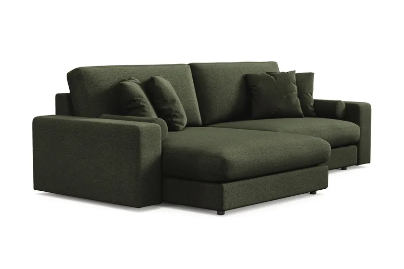 Arken Lyx 4-sits Vändbar L-formad Djup Divansoffa i Tyg - Grön - Products - Möbler - Soffa - Divansoffa & schäslongsoffa - 4 sits soffa med divan