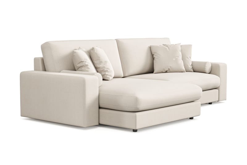 Arken Lyx 4-sits Vändbar L-formad Djup Divansoffa i Tyg - Ljusbeige - Products - Möbler - Soffa - Divansoffa & schäslongsoffa - 4 sits soffa med divan