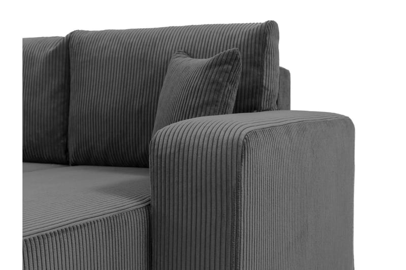 Barile Soffa med Divan 3-sits - Grå - Products - Möbler - Soffa - Divansoffa & schäslongsoffa - 3 sits soffa med divan