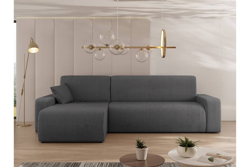 Barile Soffa med Divan 3-sits - Grå - Products - Möbler - Soffa - Divansoffa & schäslongsoffa - 3 sits soffa med divan