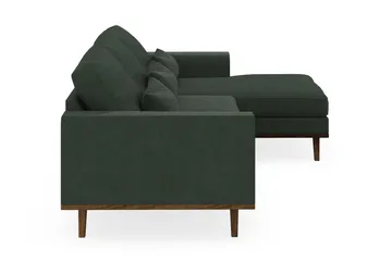 Copenhagen 4-sits Högervänd L-formad Divansoffa i Manchester - Mörkgrön - Products - Möbler - Soffa - Divansoffa & schäslongsoffa - 4 sits soffa med divan