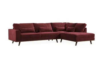 Copenhagen 4-sits Högervänd L-formad Divansoffa i Sammet - Lila - Products - Möbler - Soffa - Divansoffa & schäslongsoffa - 4 sits soffa med divan