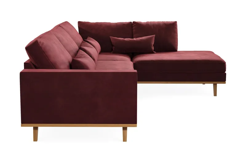 Copenhagen 4-sits Högervänd L-formad Divansoffa i Sammet - Lila - Products - Möbler - Soffa - Divansoffa & schäslongsoffa - 4 sits soffa med divan