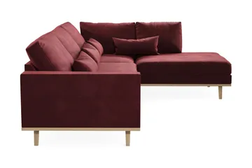 Copenhagen 4-sits Högervänd L-formad Divansoffa i Sammet - Lila - Products - Möbler - Soffa - Divansoffa & schäslongsoffa - 4 sits soffa med divan