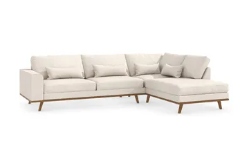Copenhagen 4-sits Högervänd L-formad Divansoffa i Tyg - Beige - Products - Möbler - Soffa - Divansoffa & schäslongsoffa - 4 sits soffa med divan