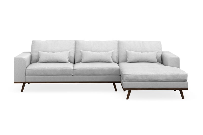 Copenhagen 4-sits Högervänd L-formad Divansoffa i Tyg - Ljusgrå - Products - Möbler - Soffa - Divansoffa & schäslongsoffa - 4 sits soffa med divan