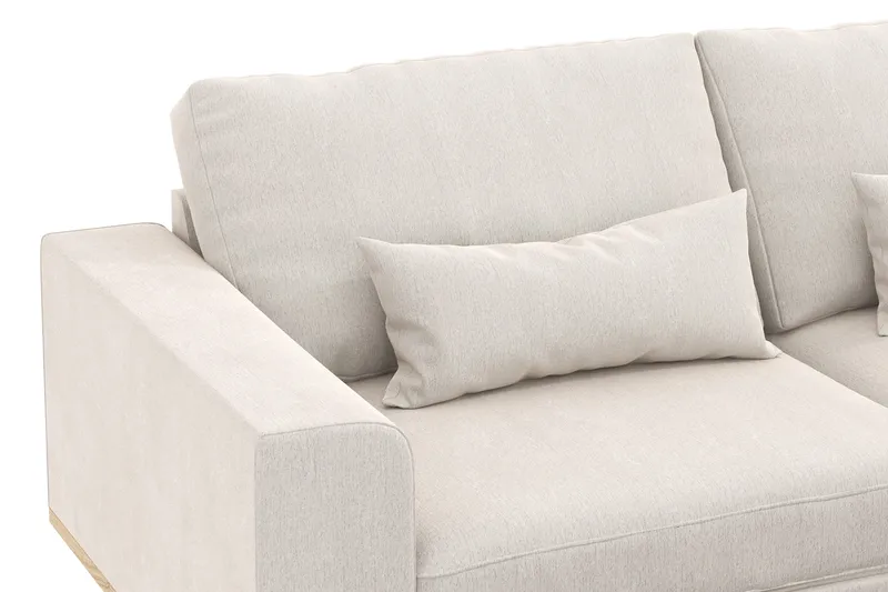Copenhagen 4-sits Högervänd L-formad Schäslongsoffa i Sammet - Krämvit - Products - Möbler - Soffa - Divansoffa & schäslongsoffa - 4 sits soffa med divan