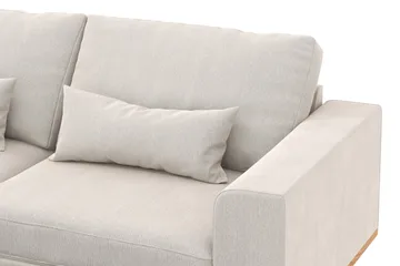 Copenhagen 4-sits Vänstervänd L-formad Divansoffa i Sammet - Krämvit - Products - Möbler - Soffa - Divansoffa & schäslongsoffa - 4 sits soffa med divan