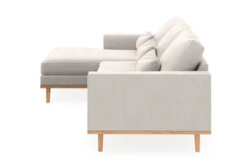 Copenhagen 4-sits Vänstervänd L-formad Divansoffa i Sammet - Krämvit - Products - Möbler - Soffa - Divansoffa & schäslongsoffa - 4 sits soffa med divan