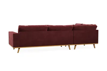 Copenhagen 4-sits Vänstervänd L-formad Divansoffa i Sammet - Lila - Products - Möbler - Soffa - Divansoffa & schäslongsoffa - 4 sits soffa med divan