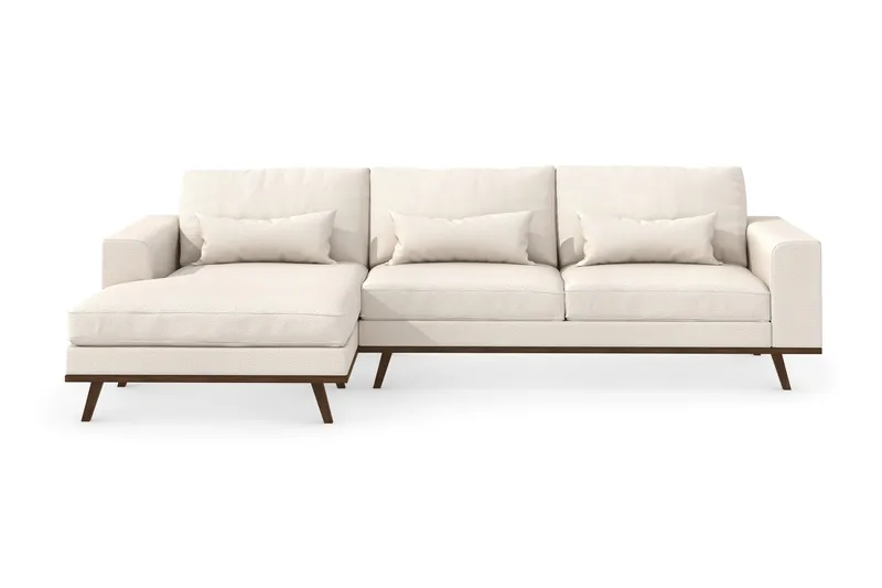 Copenhagen 4-sits Vänstervänd L-formad Divansoffa i Tyg - Beige - Products - Möbler - Soffa - Divansoffa & schäslongsoffa - 4 sits soffa med divan