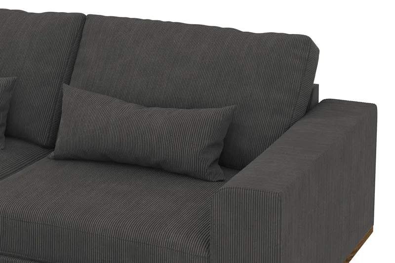 Copenhagen 4-sits Vänstervänd L-formad Schäslongsoffa i Manchester - Mörkgrå - Products - Möbler - Soffa - Divansoffa & schäslongsoffa - 4 sits soffa med divan