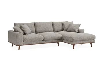 Copenhagen Premium 4-sits Högervänd L-formad Djup Divansoffa i Chenille - Grå - Products - Möbler - Soffa - Divansoffa & schäslongsoffa - 4 sits soffa med divan