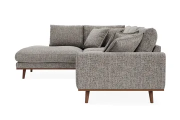 Copenhagen Premium 4-sits Vänstervänd L-formad Djup Schäslongsoffa i Chenille - Grå - Products - Möbler - Soffa - Divansoffa & schäslongsoffa - 4 sits soffa med divan