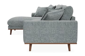Copenhagen Premium 4-sits Vänstervänd L-formad Djup Divansoffa i Chenille - Grå/Blå - Products - Möbler - Soffa - Divansoffa & schäslongsoffa - 4 sits soffa med divan