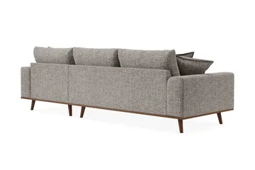 Copenhagen Premium 4-sits Högervänd L-formad Djup Divansoffa i Chenille - Grå - Products - Möbler - Soffa - Divansoffa & schäslongsoffa - 4 sits soffa med divan