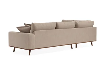 Copenhagen Premium 4-sits Vänstervänd L-formad Djup Schäslongsoffa i Tyg - Ljusbrun - Products - Möbler - Soffa - Divansoffa & schäslongsoffa - 4 sits soffa med divan