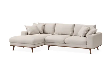 Copenhagen Premium 4-sits Vänstervänd L-formad Djup Divansoffa i Tyg - Beige - Products - Möbler - Soffa - Divansoffa & schäslongsoffa - 3 sits soffa med divan