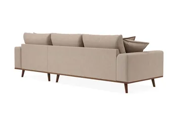 Copenhagen Premium 4-sits Högervänd L-formad Djup Divansoffa i Tyg - Ljusbrun - Products - Möbler - Soffa - Divansoffa & schäslongsoffa - 3 sits soffa med divan