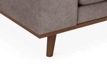 Copenhagen Premium 4-sits Högervänd L-formad Djup Divansoffa i Tyg - Brun - Products - Möbler - Soffa - Divansoffa & schäslongsoffa - 3 sits soffa med divan