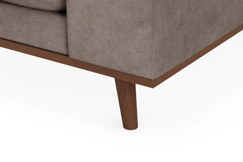 Copenhagen Premium 4-sits Vänstervänd L-formad Djup Schäslongsoffa i Tyg - Brun - Products - Möbler - Soffa - Divansoffa & schäslongsoffa - 4 sits soffa med divan