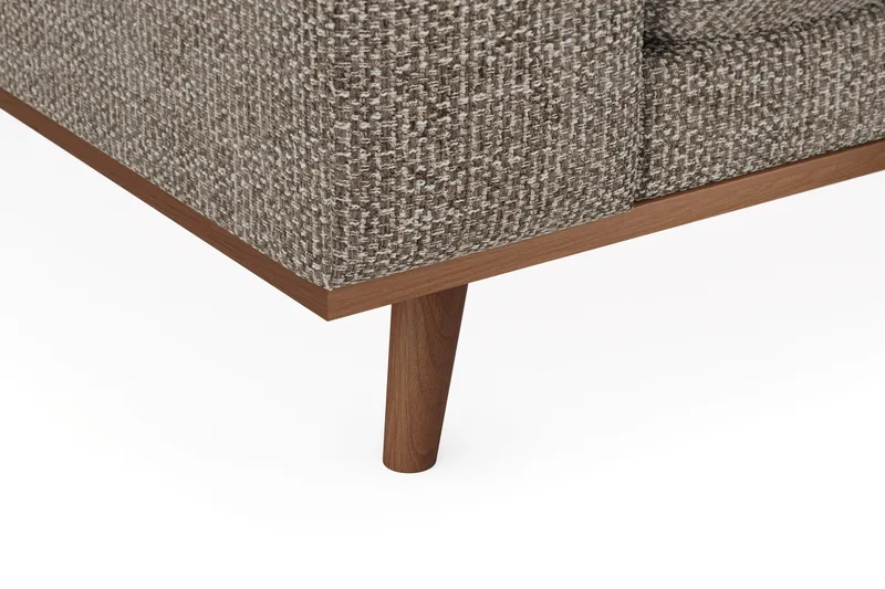 Copenhagen Premium 4-sits Högervänd L-formad Djup Divansoffa i Chenille - Brun - Products - Möbler - Soffa - Divansoffa & schäslongsoffa - 4 sits soffa med divan